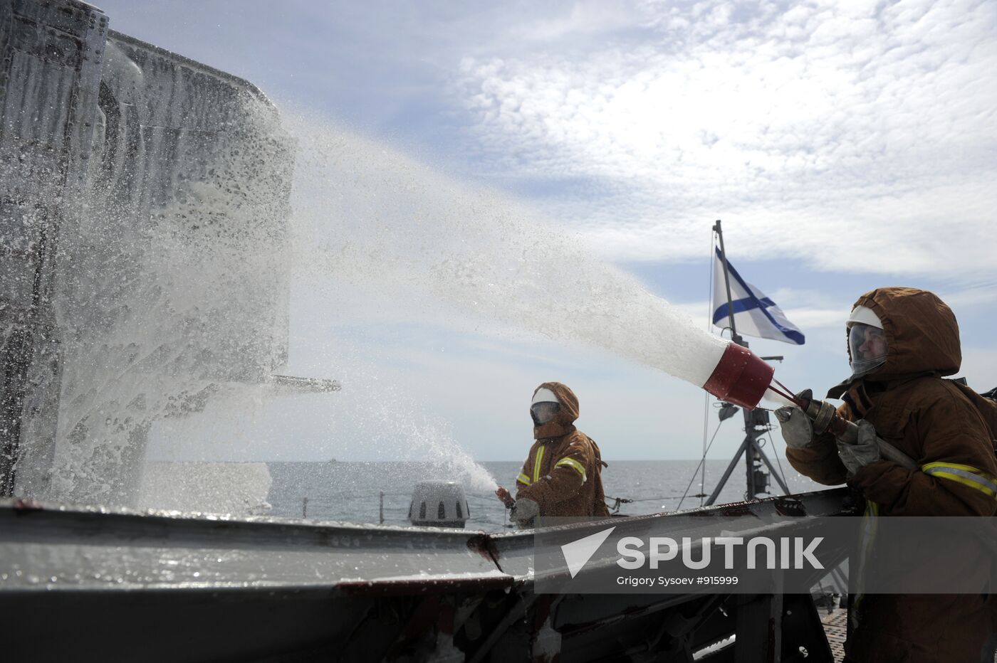 Exercise of Marine Corps battalion of Caspian Fleet