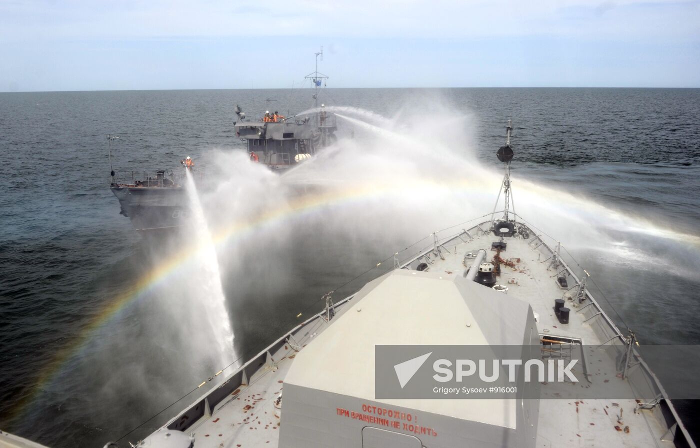 Exercise of Marine Corps battallion of Caspian Fleet