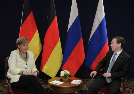 Dmitry Medvedev at G8 summit in Deauville. Day two