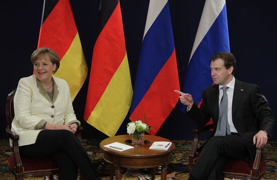 Dmitry Medvedev at G8 summit in Deauville. Day two