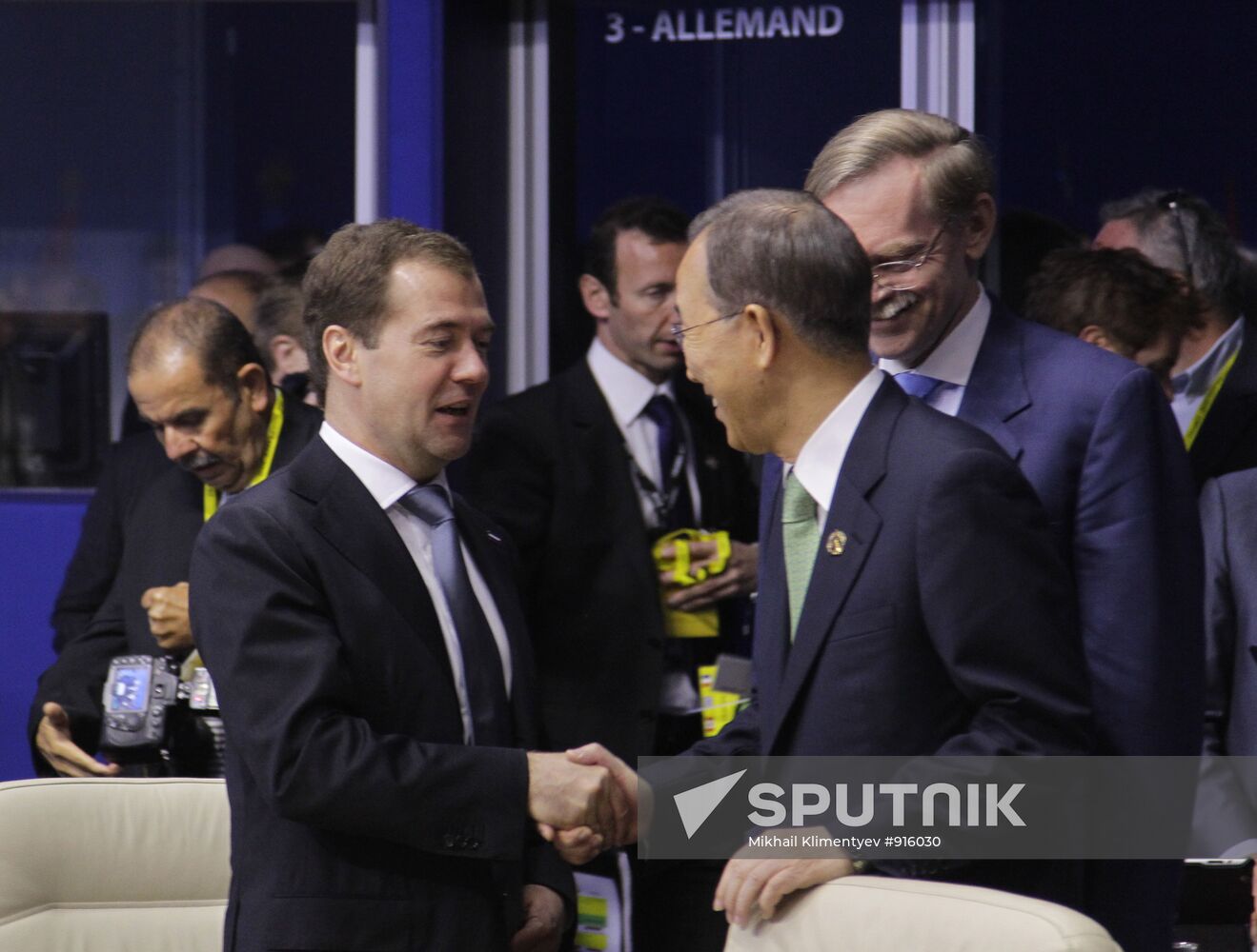 Dmitry Medvedev at G8 summit in Deauville. Day two