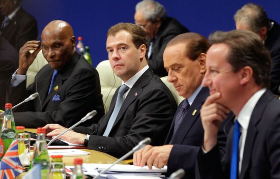 Dmitry Medvedev at G8 summit in Deauville. Day two
