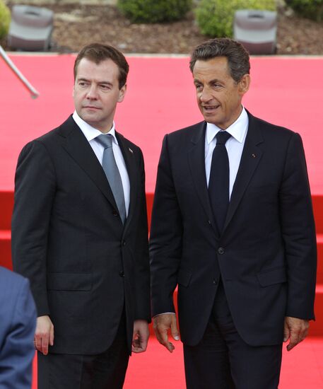 Dmitry Medvedev attends G8 summit in Deauville. Second day.