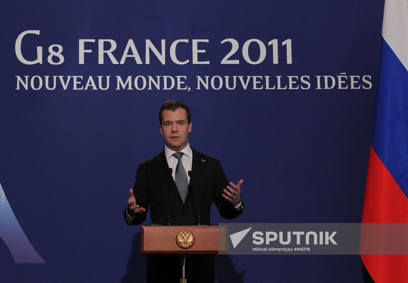 Dmitry Medvedev attends G8 summit in Deauville. Second day