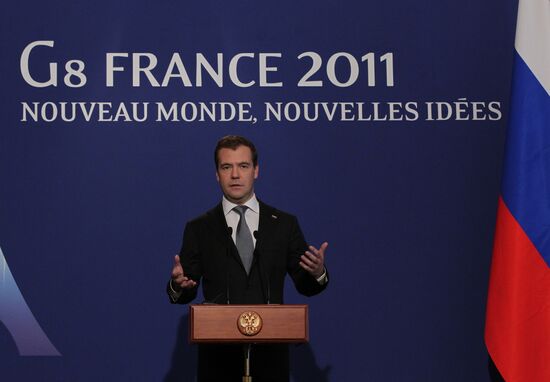 Dmitry Medvedev attends G8 summit in Deauville. Second day