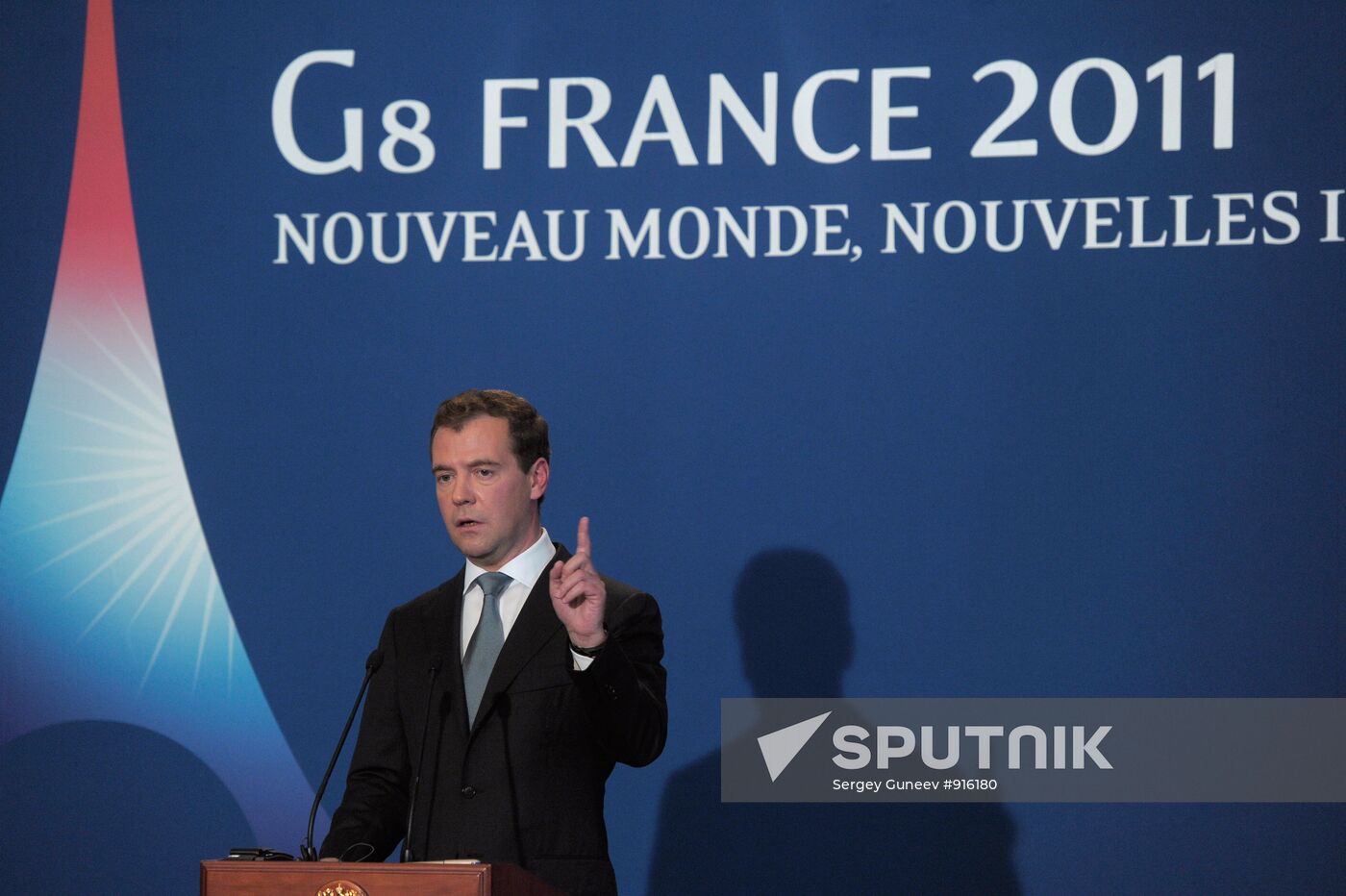 Dmitry Medvedev attends G8 summit in Deauville. Second day