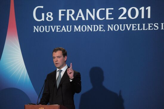 Dmitry Medvedev attends G8 summit in Deauville. Second day