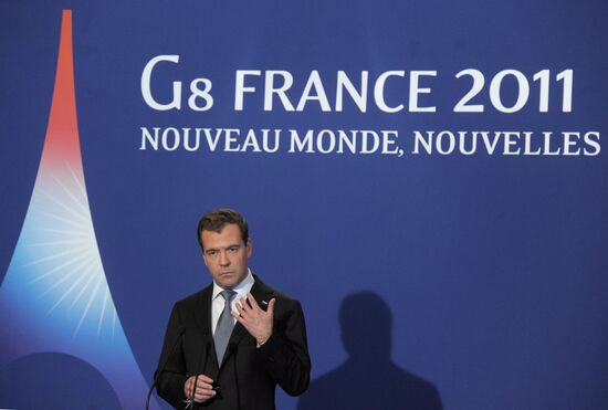 Dmitry Medvedev attends G8 summit in Deauville. Second day