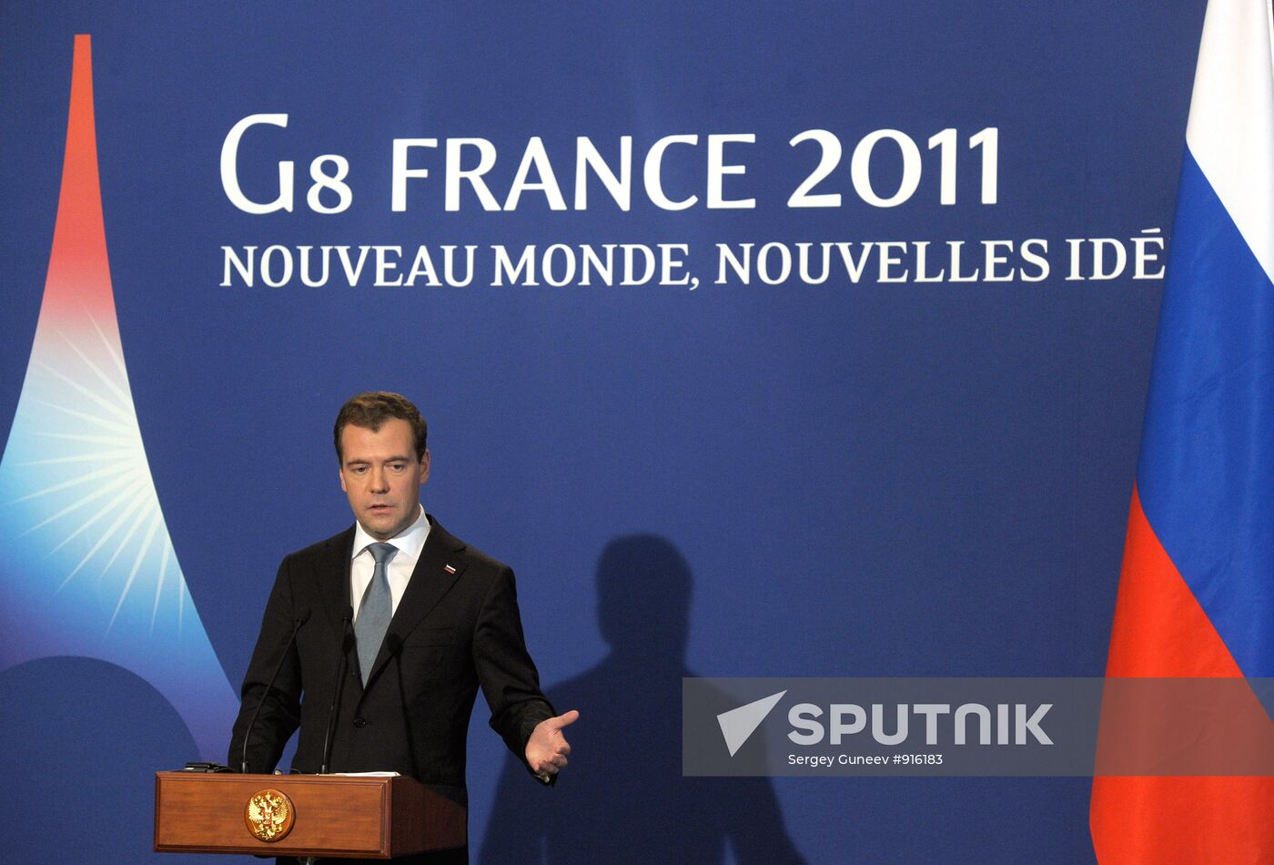 Dmitry Medvedev attends G8 summit in Deauville. Second day