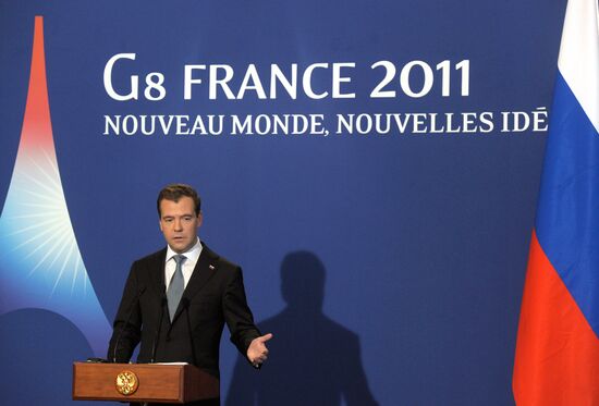 Dmitry Medvedev attends G8 summit in Deauville. Second day