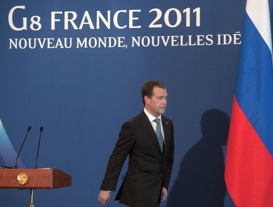 Dmitry Medvedev attends G8 summit in Deauville. Second day