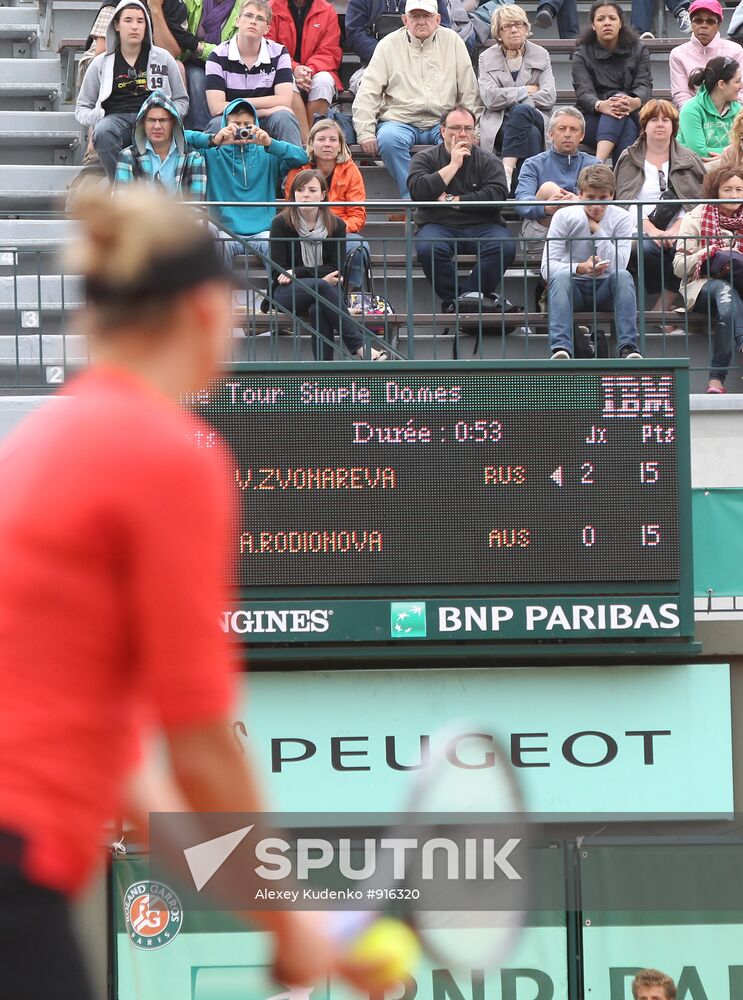 Tennis. 2011 Roland Garros. Day Six