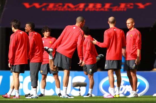 UEFA Champions League. Manchester United's training session