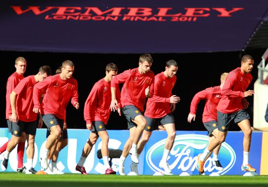 UEFA Champions League. Manchester United's training session