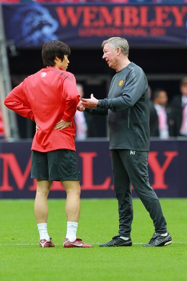 UEFA Champions League. Manchester United's training session