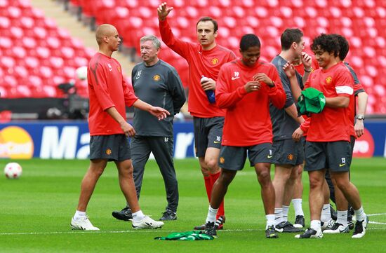 UEFA Champions League. Manchester United's training session