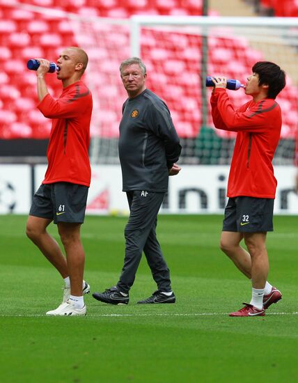UEFA Champions League. Manchester United's training session