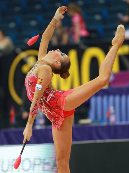 European Championships in rhythmic gymnastics. Second day