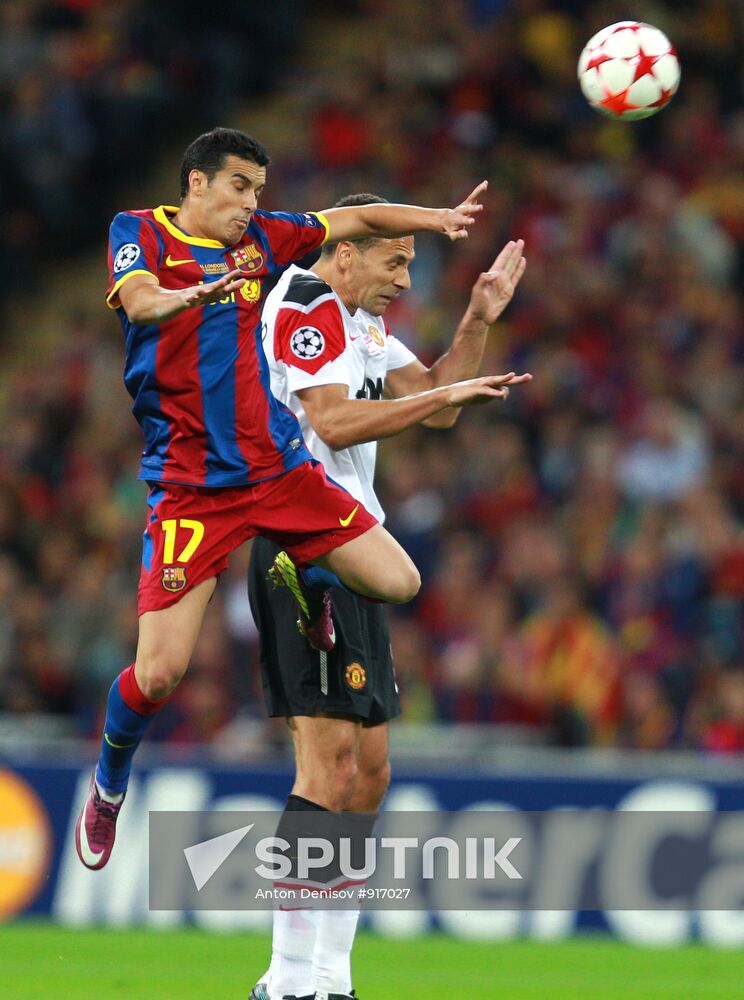 Football Champions League. Match Barcelona - Manchester United