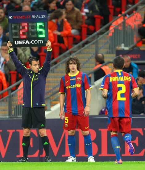 Football Champions League. Match Barcelona - Manchester United