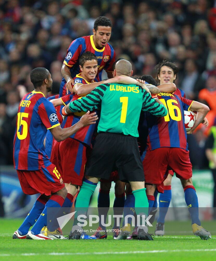 Football Champions League. Match Barcelona - Manchester United