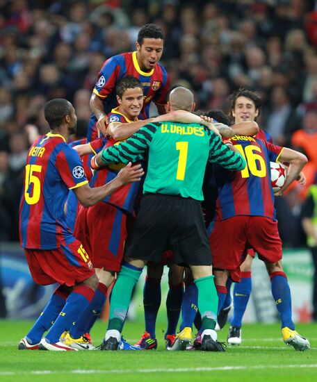 Football Champions League. Match Barcelona - Manchester United