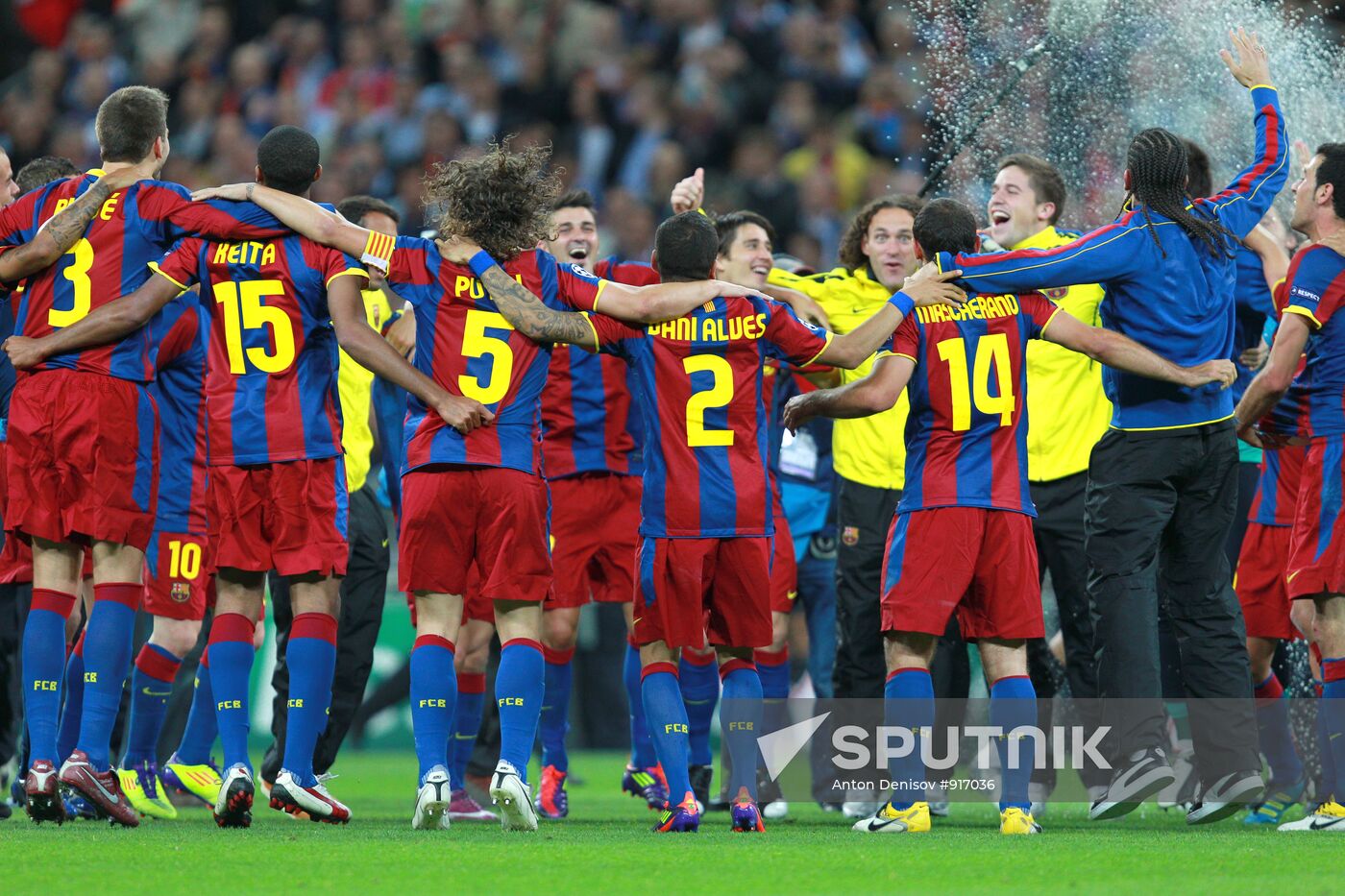 Football Champions League. Match Barcelona - Manchester United