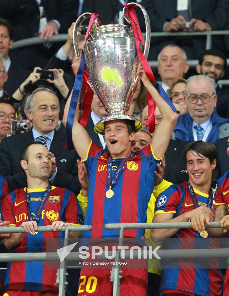 Football Champions League. Match Barcelona - Manchester United