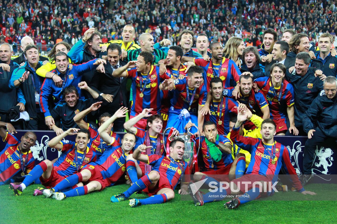 Football Champions League. Match Barcelona - Manchester United
