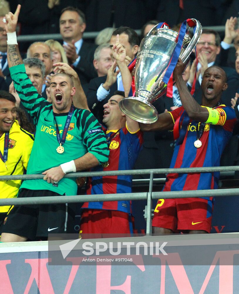 Football Champions League. Match Barcelona - Manchester United