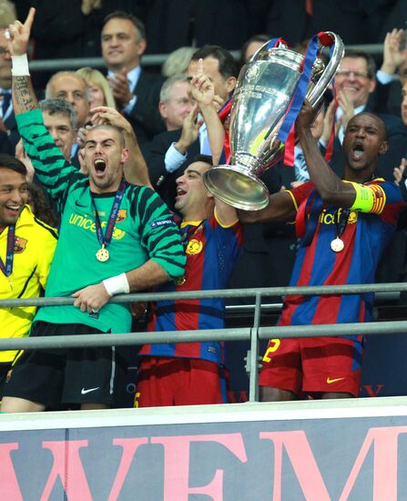 Football Champions League. Match Barcelona - Manchester United