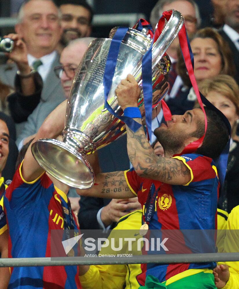 Football Champions League. Match Barcelona - Manchester United