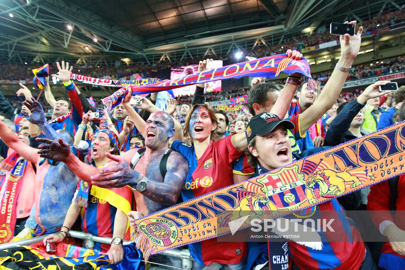 Football Champions League. Match Barcelona - Manchester United