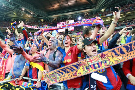 Football Champions League. Match Barcelona - Manchester United