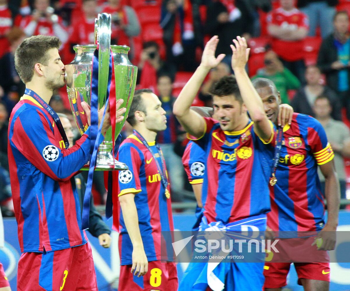 Football Champions League. Match Barcelona - Manchester United