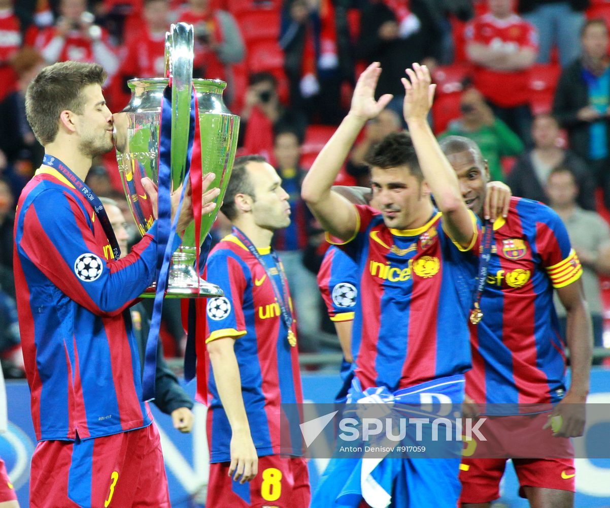 Football Champions League. Match Barcelona - Manchester United
