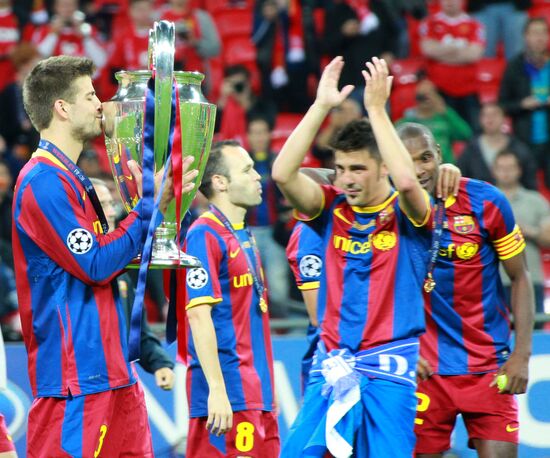 Football Champions League. Match Barcelona - Manchester United