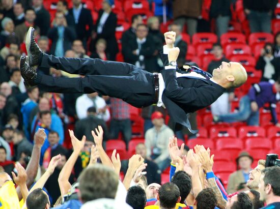 Football Champions League. Match Barcelona - Manchester United