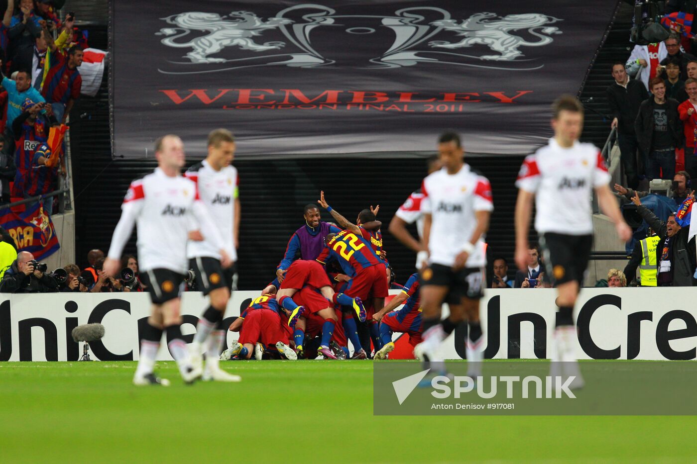Football Champions League. Match Barcelona - Manchester United