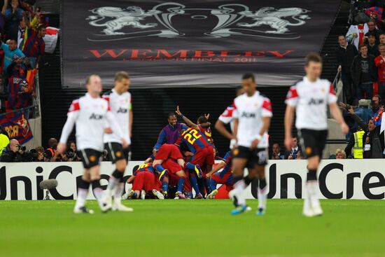 Football Champions League. Match Barcelona - Manchester United