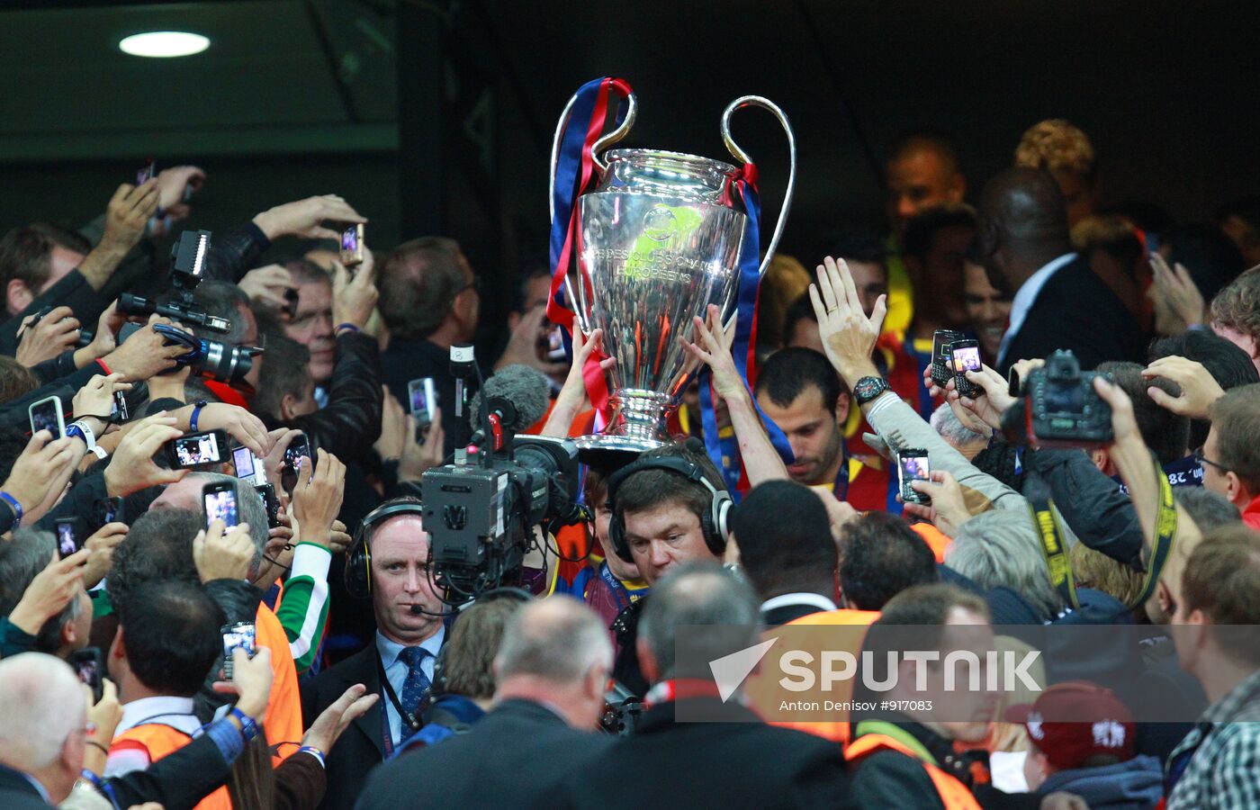 Football Champions League. Match Barcelona - Manchester United