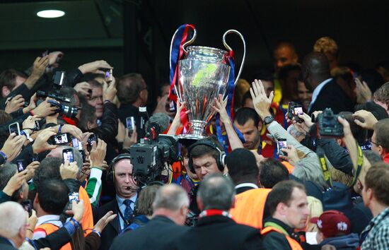 Football Champions League. Match Barcelona - Manchester United
