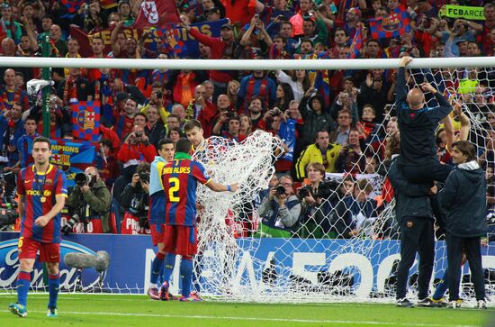Football Champions League. Match Barcelona - Manchester United