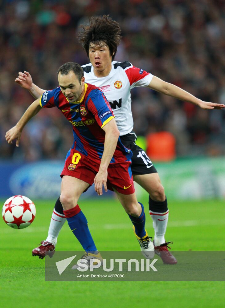 Football Champions League. Match Barcelona - Manchester United