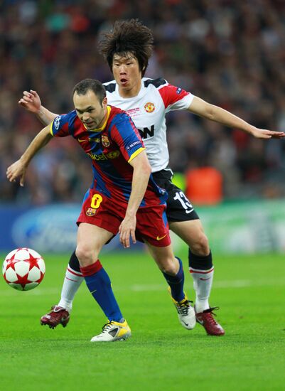 Football Champions League. Match Barcelona - Manchester United