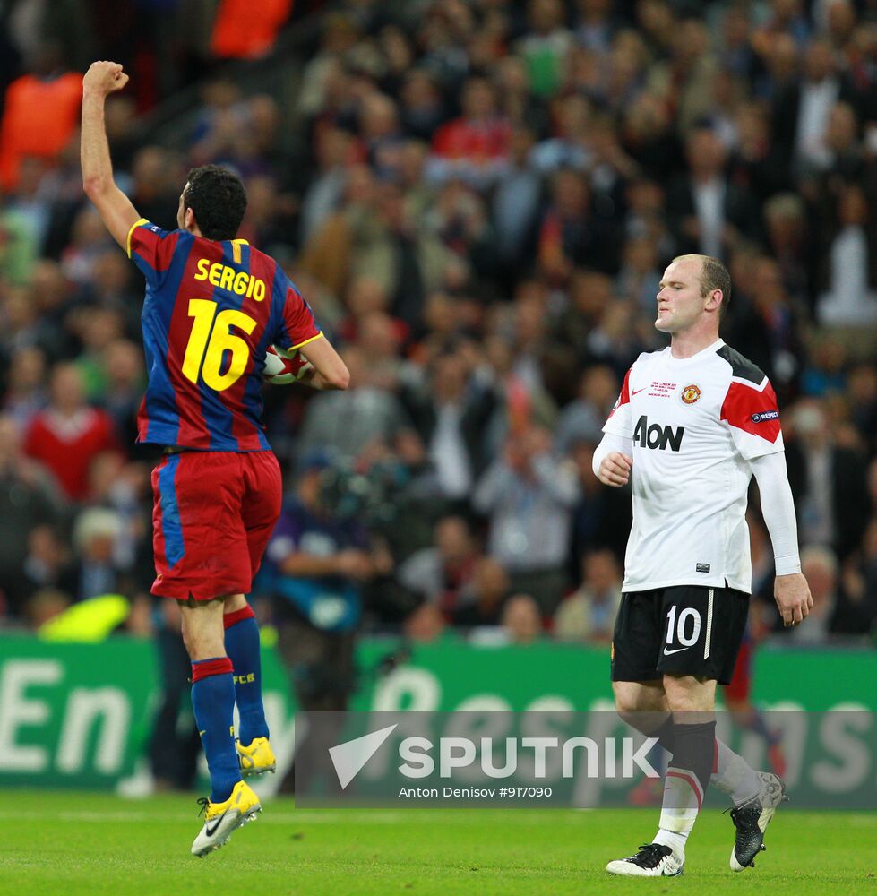 Football Champions League. Match Barcelona - Manchester United