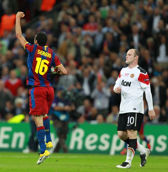 Football Champions League. Match Barcelona - Manchester United