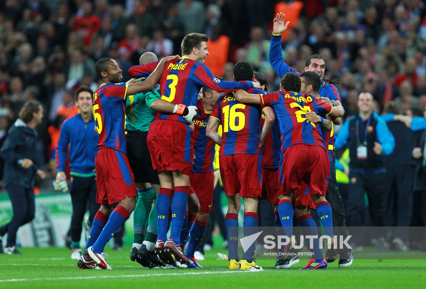 Football Champions League. Match Barcelona - Manchester United