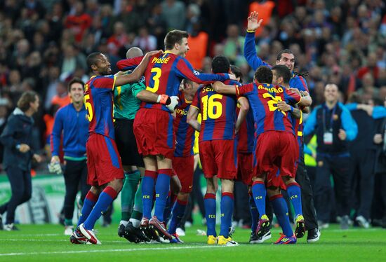 Football Champions League. Match Barcelona - Manchester United