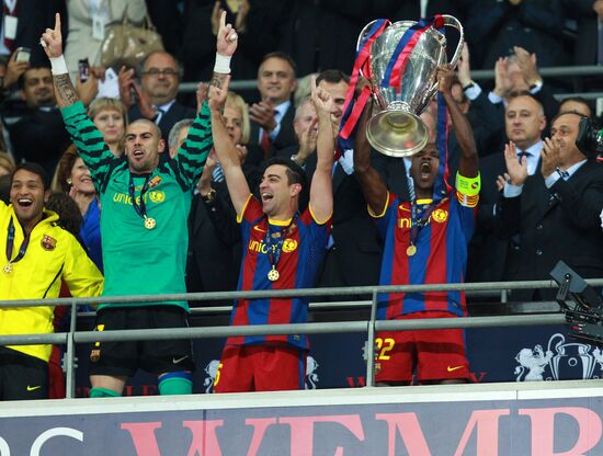 Football Champions League. Match Barcelona - Manchester United